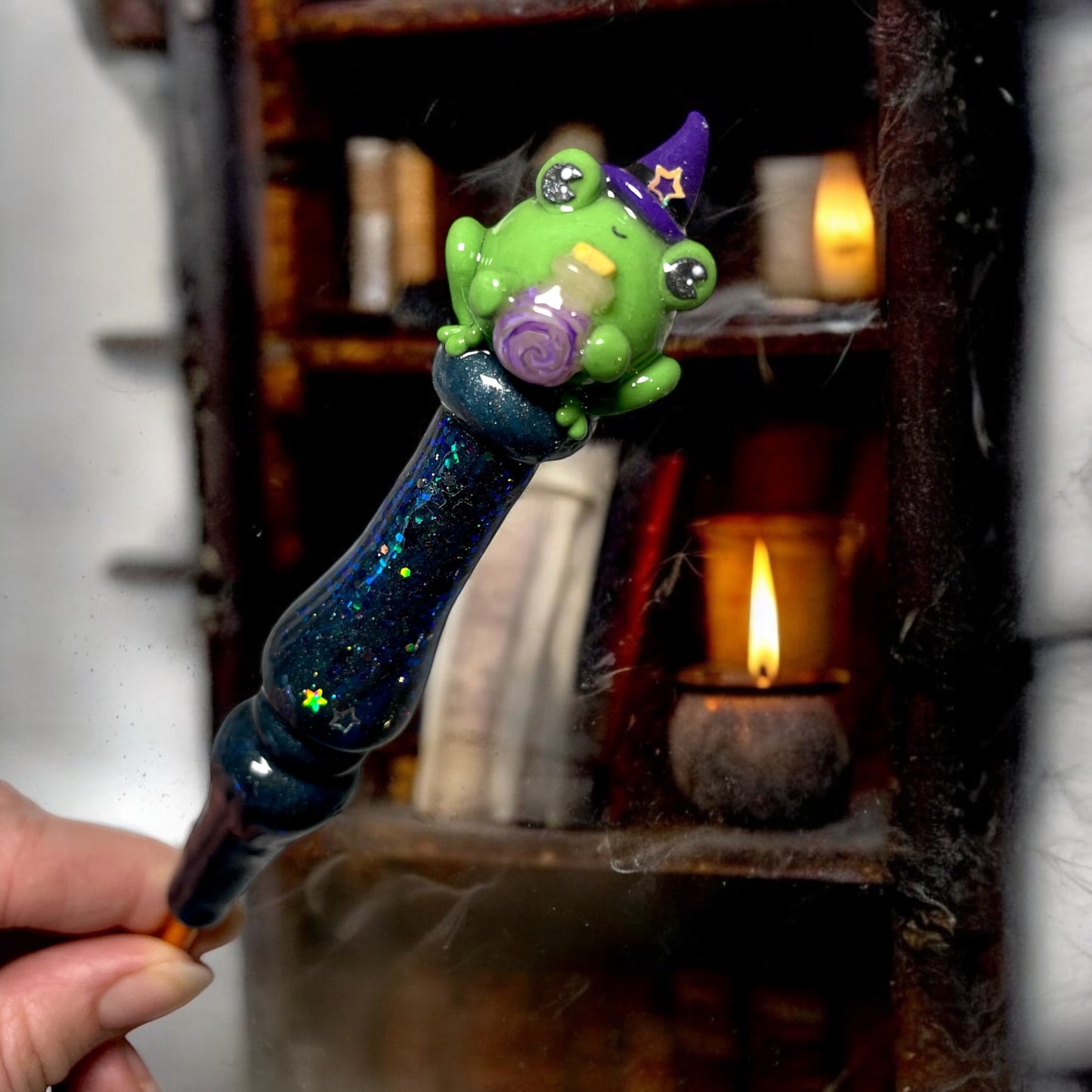 Wizard Froggy Halloween Ready to Ship Ergonomic Crochet Hook