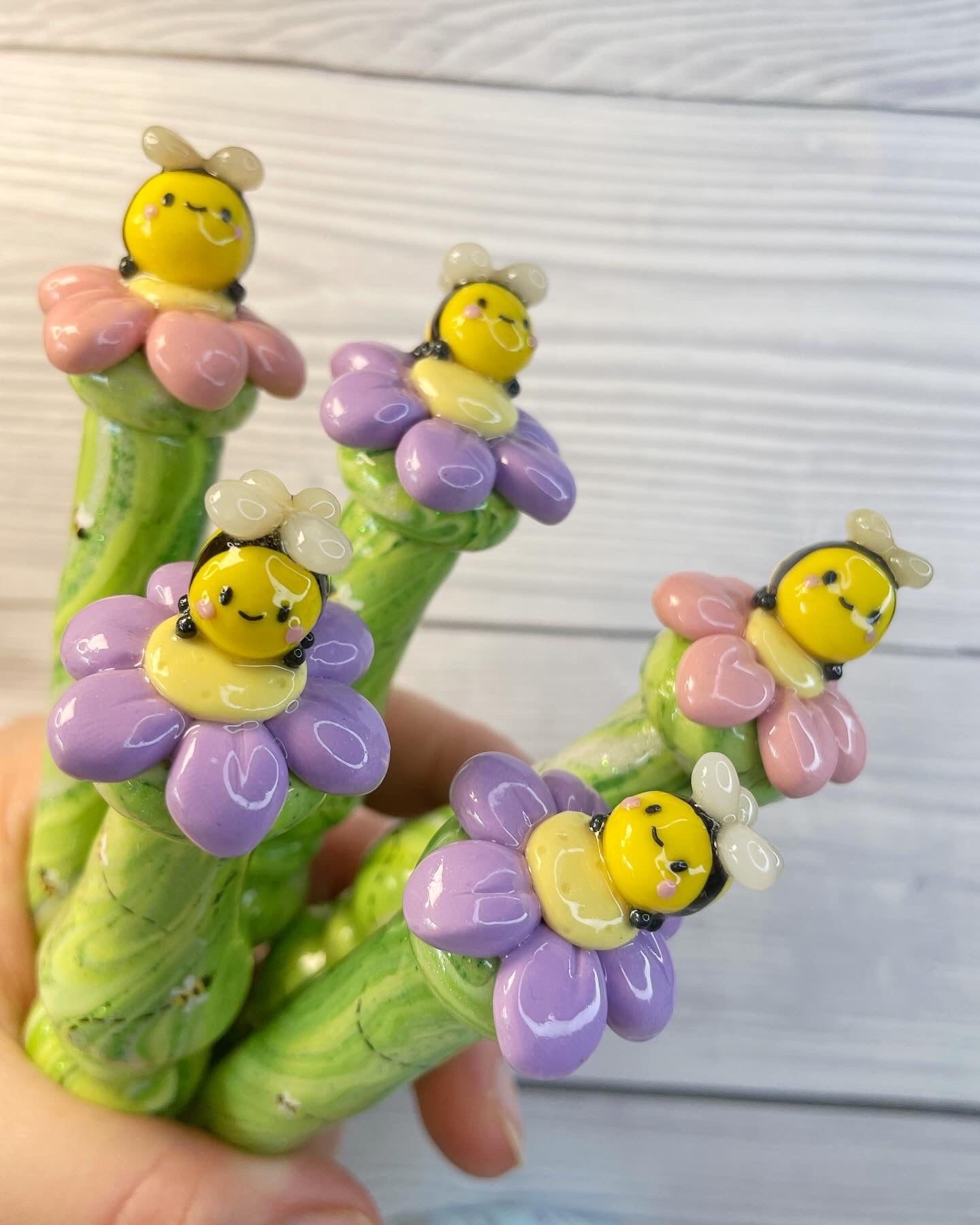 Happy Bee Ready to Ship Ergonomic Crochet Hook