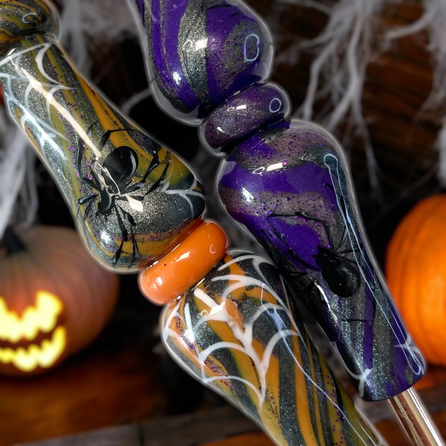 Batty Halloween Ready to Ship Ergonomic Crochet Hook