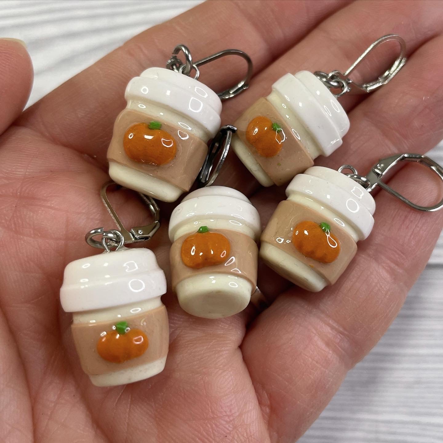 Pumpkin Spice Latte Stitch Marker