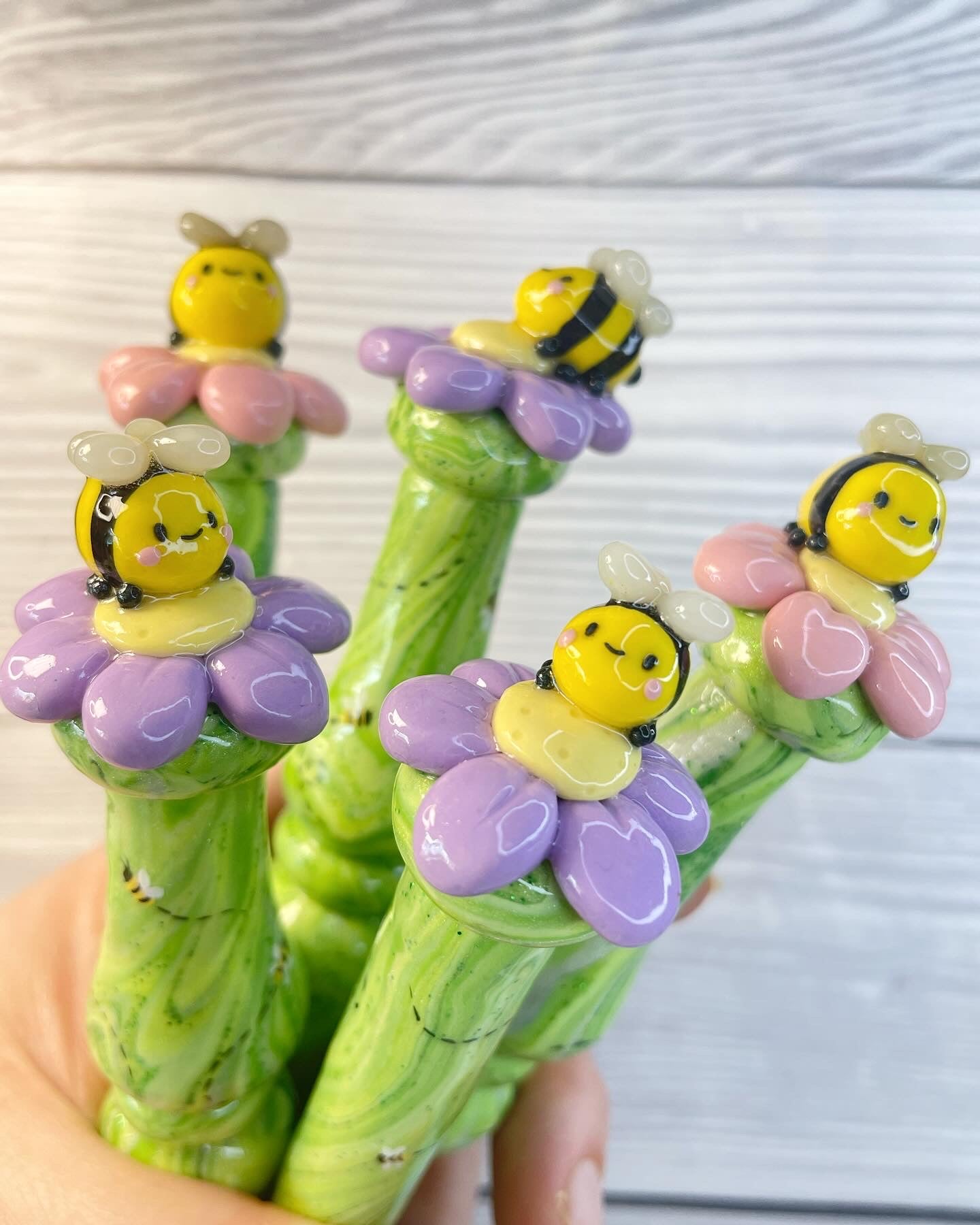 Happy Bee Ready to Ship Ergonomic Crochet Hook