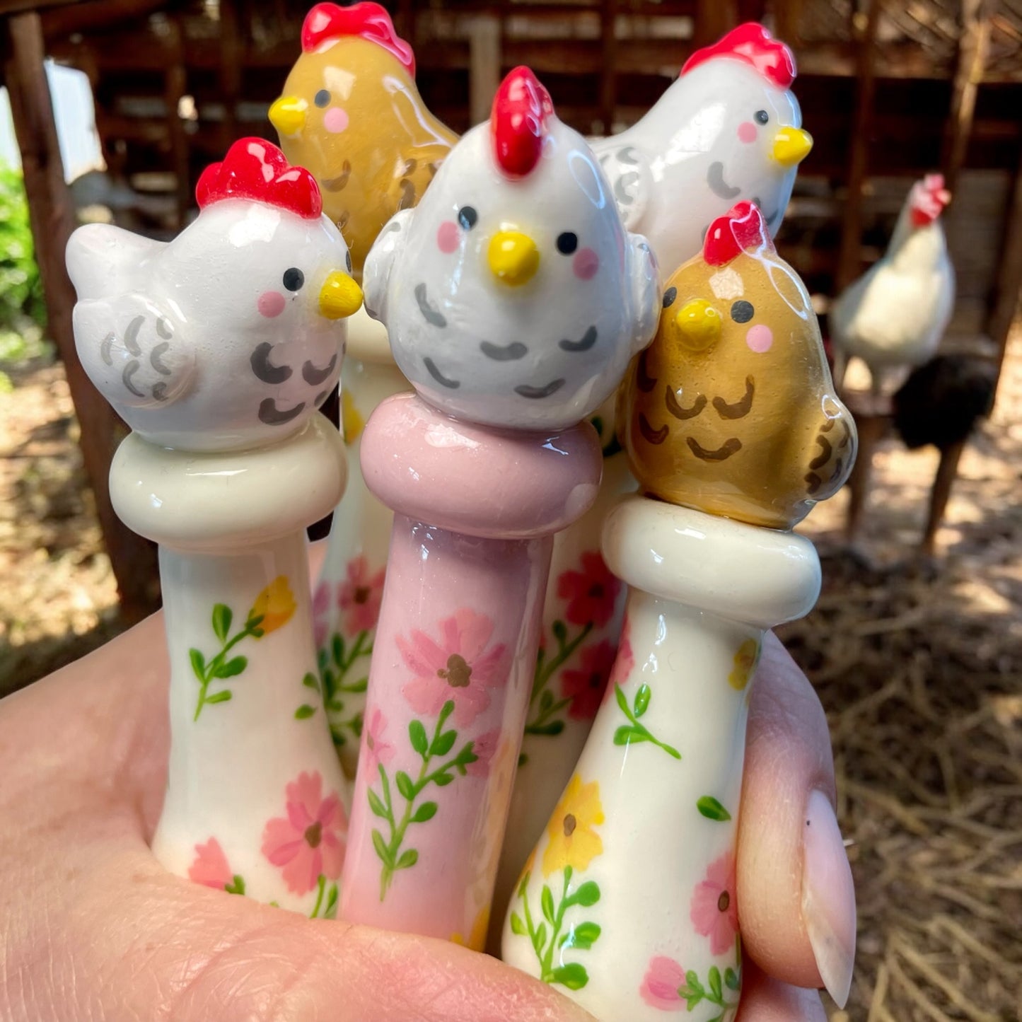 Chicken Ready to Ship Ergonomic Crochet Hook