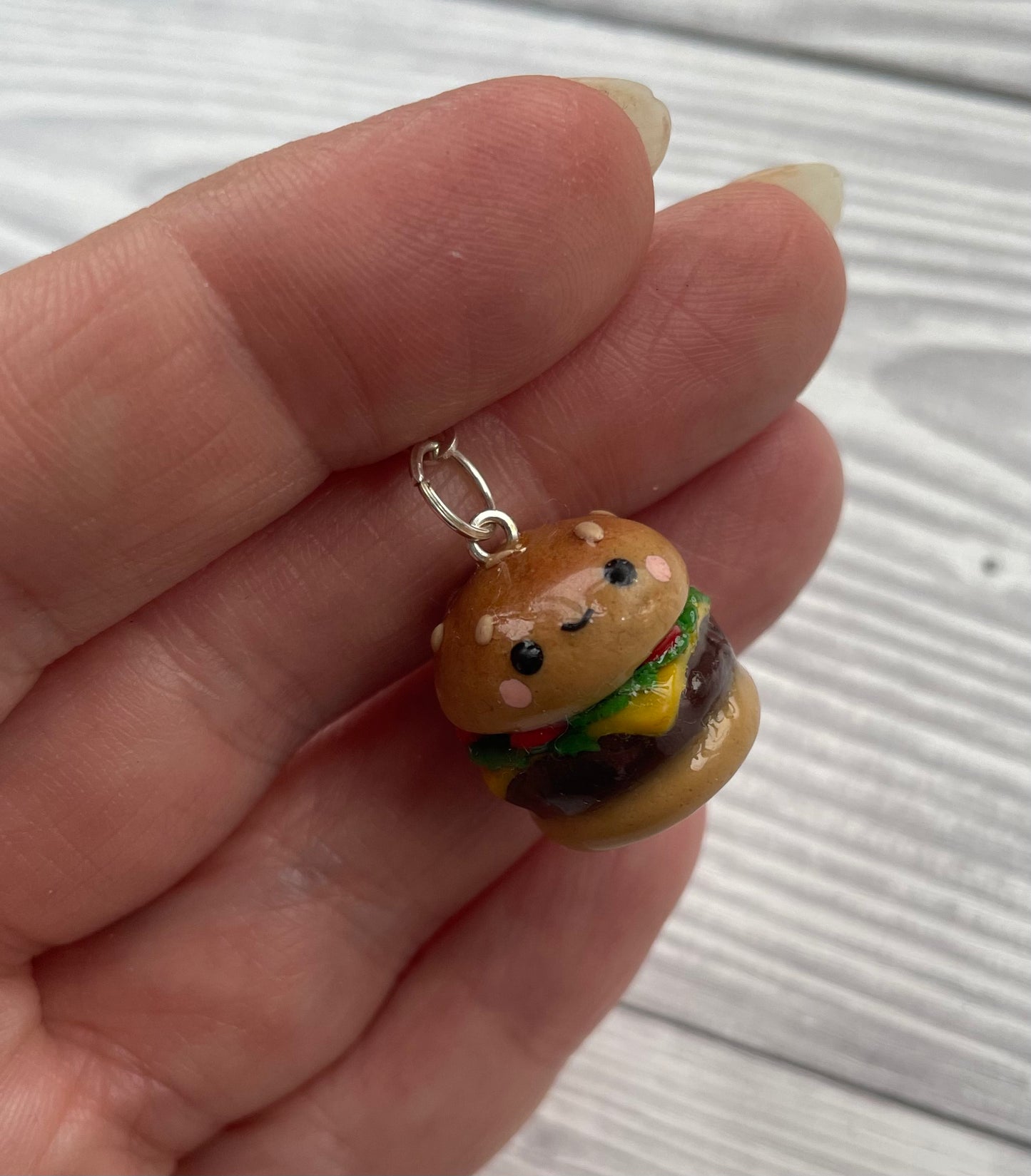 Happy Burger Stitch Marker