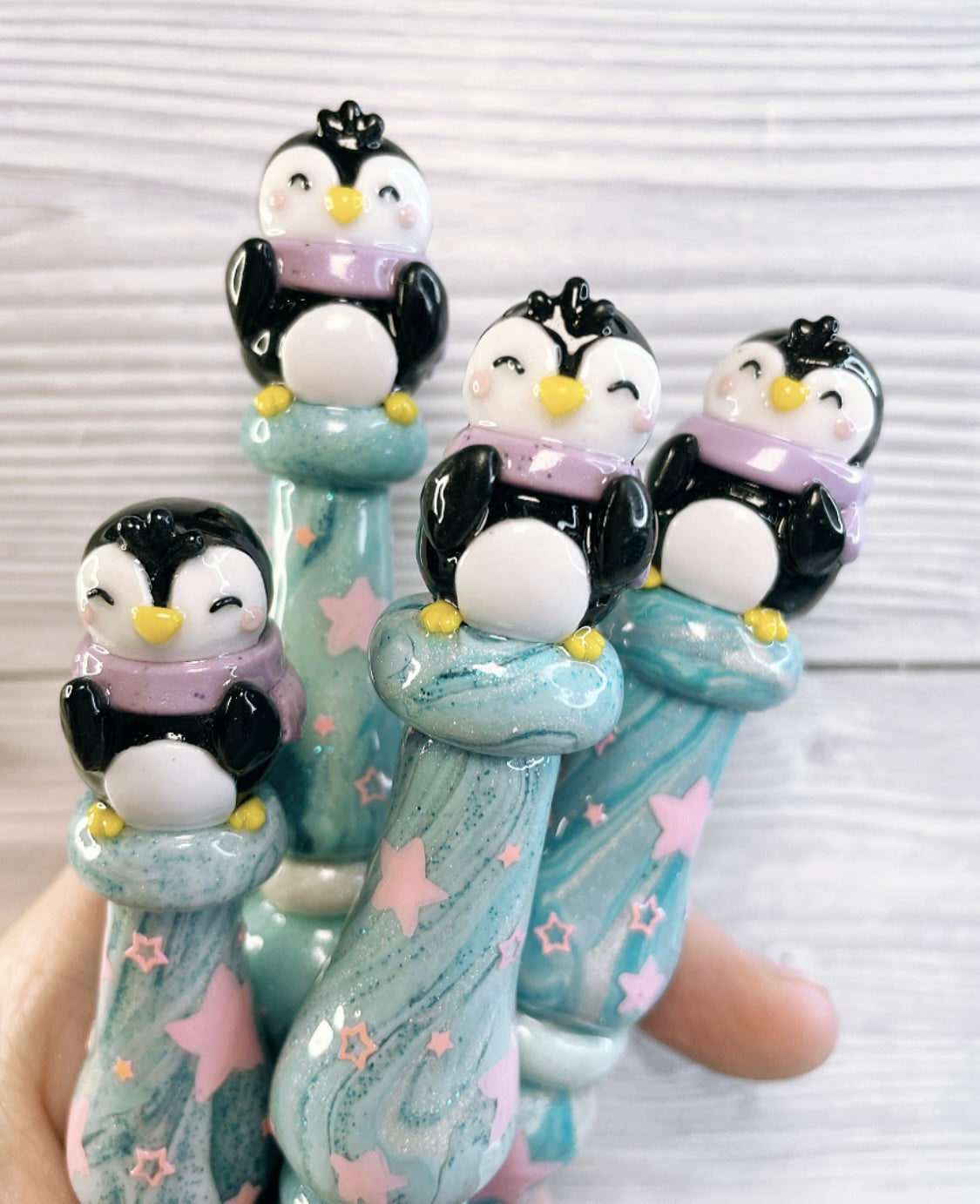 Cosy Penguin Ready to Ship Ergonomic Crochet Hook