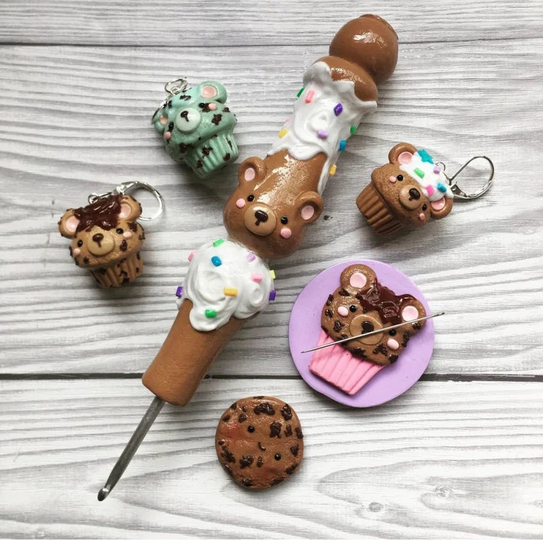 Bear Cupcake Hook, Markers, Minder Set