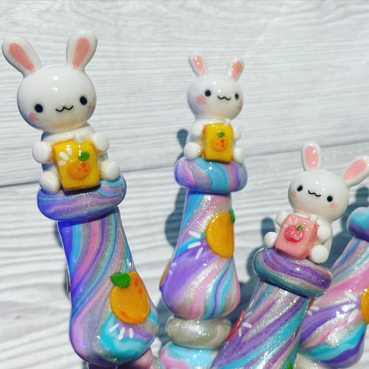Juice Box Bunny Ready to Ship Ergonomic Crochet Hook