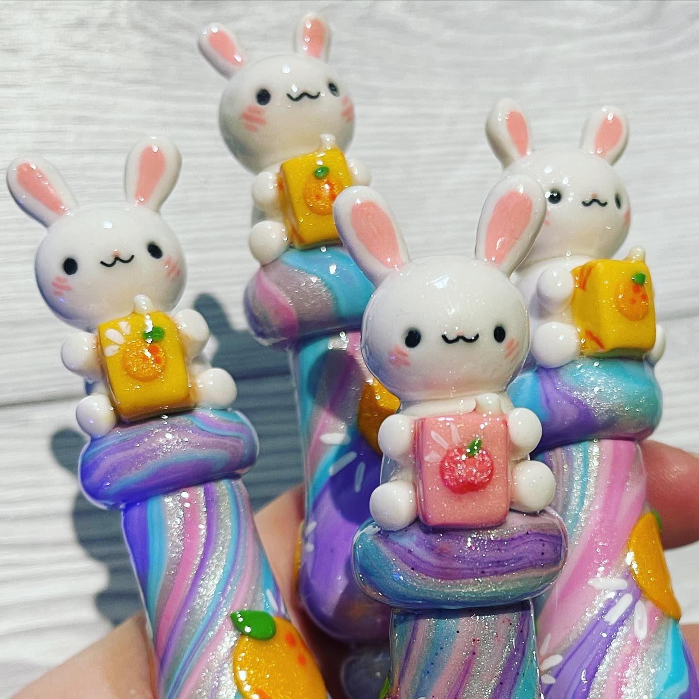 Juice Box Bunny Ready to Ship Ergonomic Crochet Hook