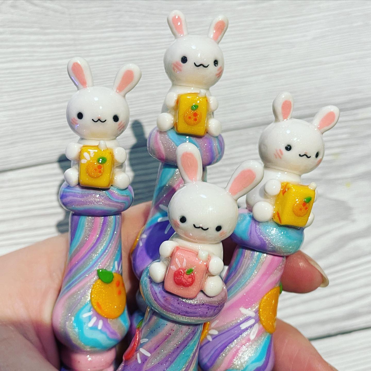 Juice Box Bunny Ready to Ship Ergonomic Crochet Hook