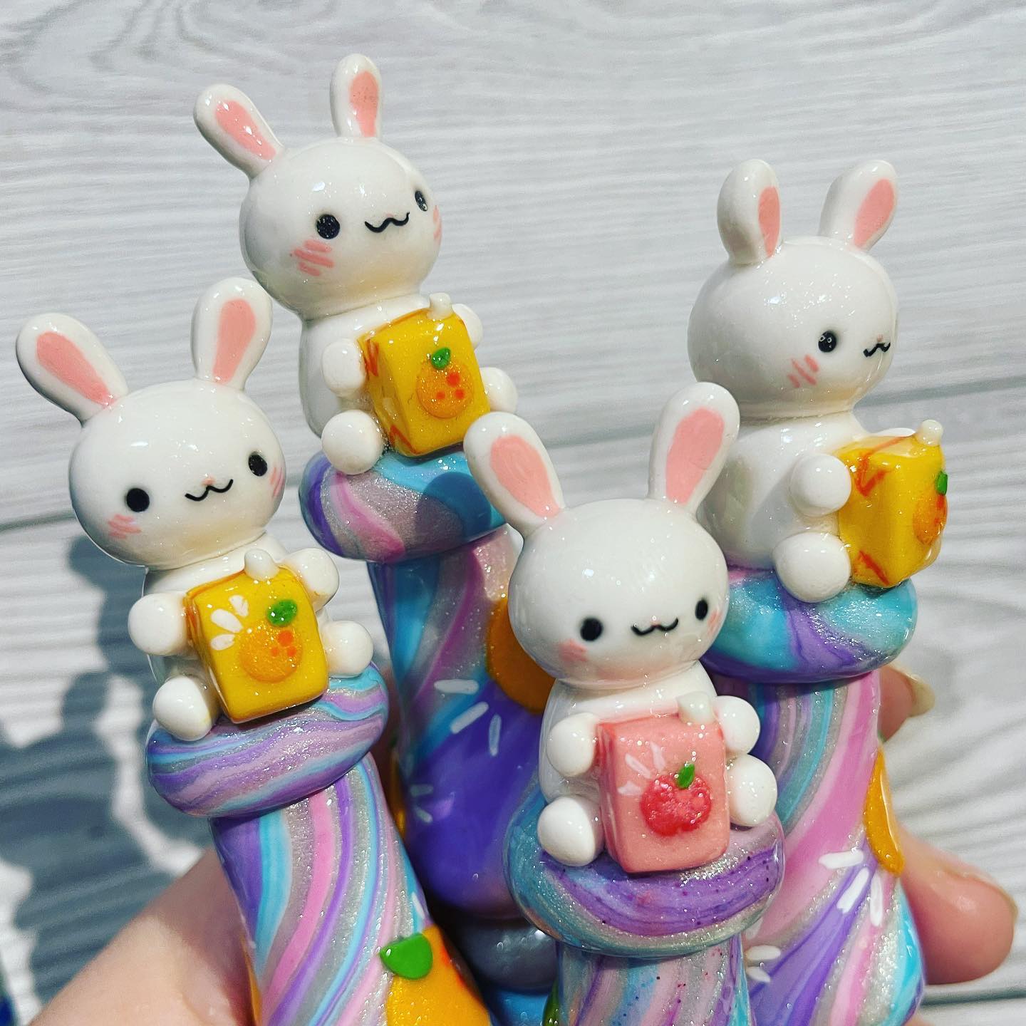 Juice Box Bunny Ready to Ship Ergonomic Crochet Hook