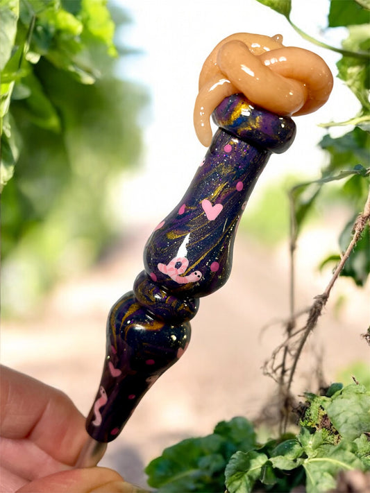 Garden Worm Ready to Ship Ergonomic Crochet Hook