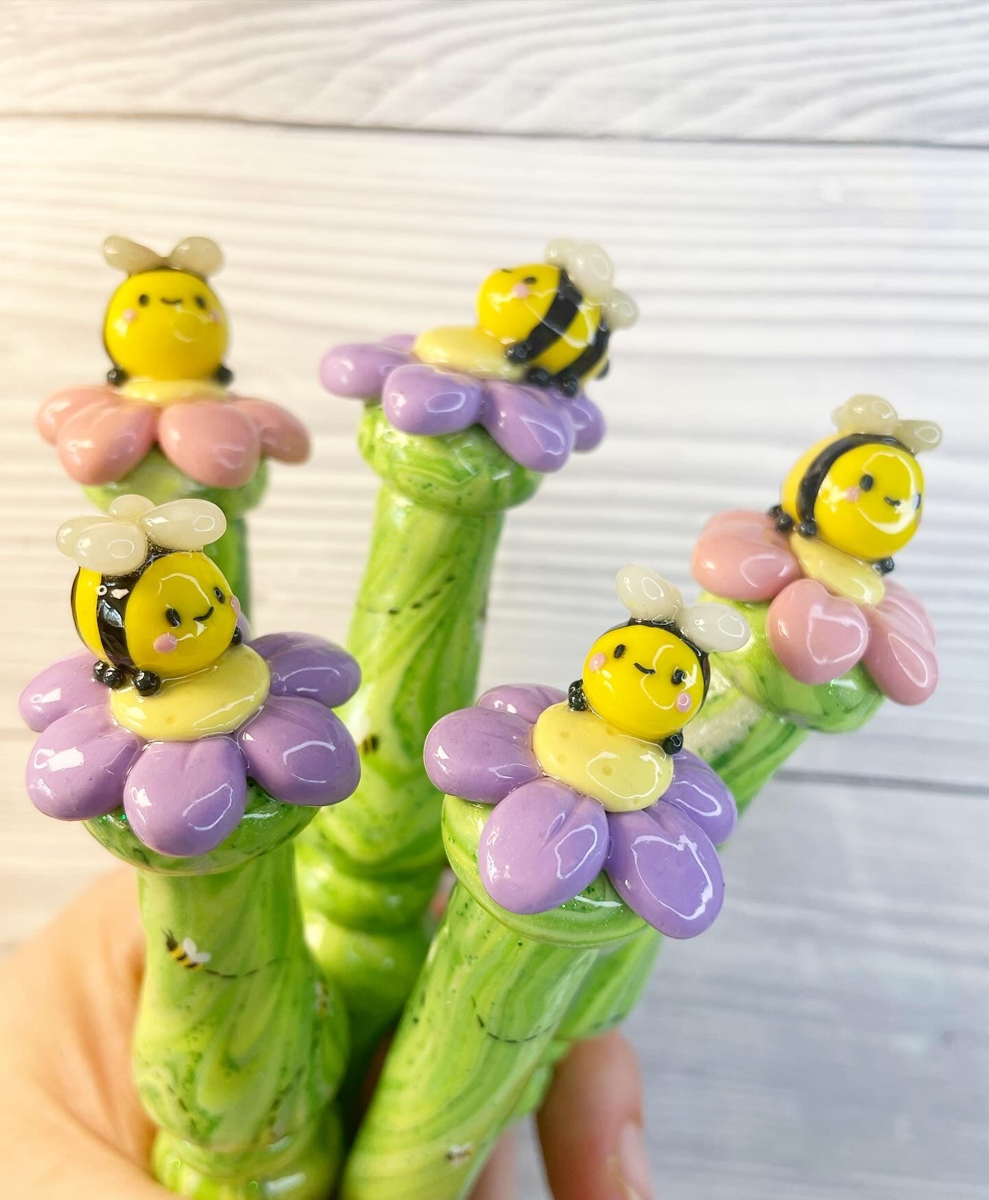 Happy Bee Ready to Ship Ergonomic Crochet Hook