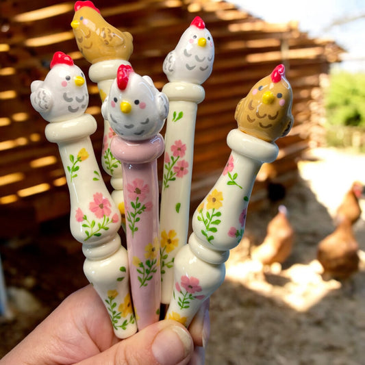 Chicken Ready to Ship Ergonomic Crochet Hook
