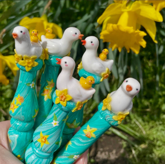 Daffodil Duck Ready to Ship Ergonomic Crochet Hook