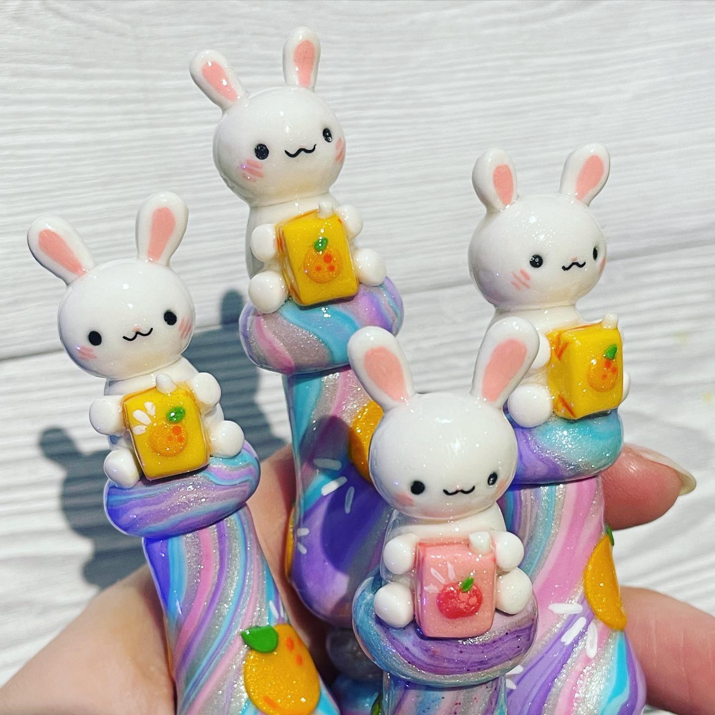 Juice Box Bunny Ready to Ship Ergonomic Crochet Hook